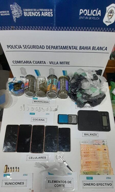 Allanamiento por drogas: aprehendieron a 5 personas
