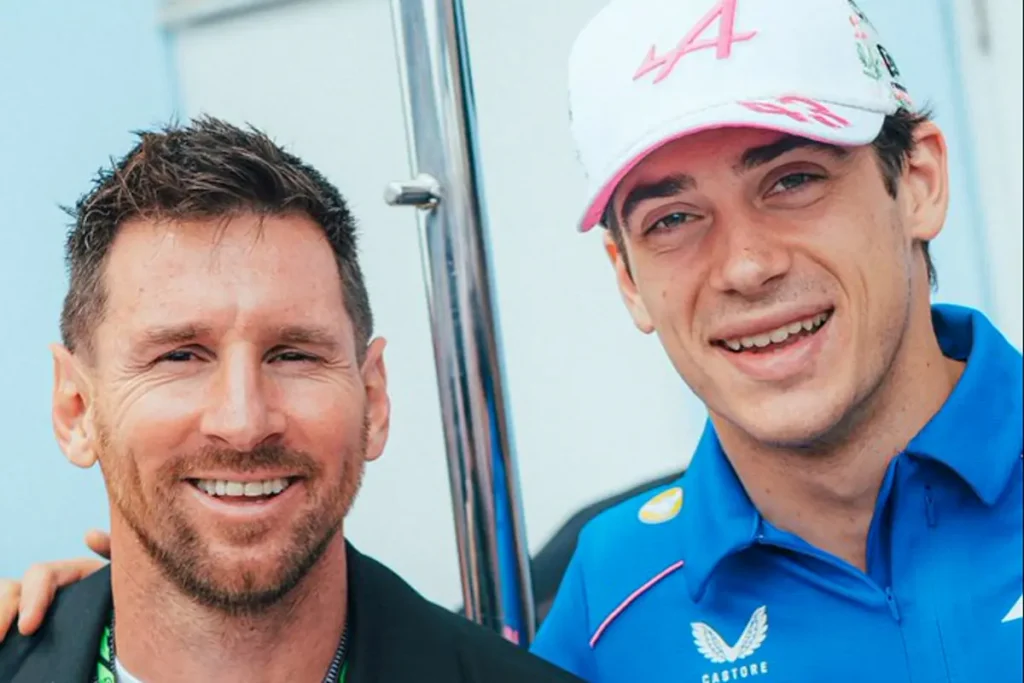 Messi revolucionó el GP de Miami: visitó a Franco Colapinto en la previa de la carrera