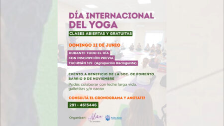 Jornada solidaria con clases gratuitas por el Día Internacional del Yoga