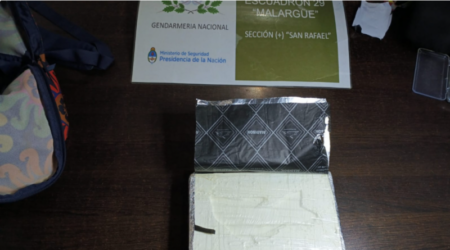 San Rafael: Gendarmería secuestró cocaína y recuperó una camioneta presuntamente robada