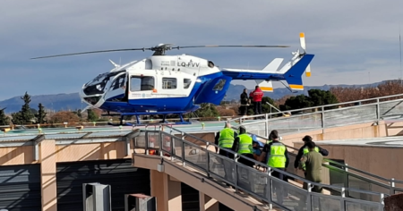 Fotos: montaron un cinematográfico operativo de traslado aéreo para salvarle la vida a una nena de San Rafael