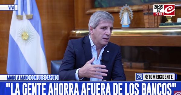 Luis Caputo defendió el plan económico de Milei: "Estamos atacando la raíz de los problemas de la Argentina"